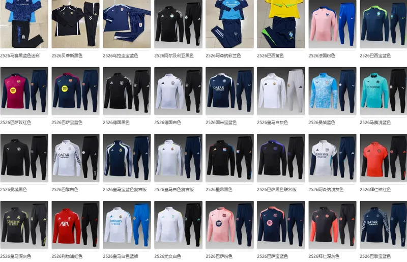 26-27/25-26 season club training uniform (28) — LitBuy Spreadsheet find